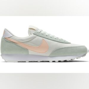 Nike Green and Pink Sneakers with Retro Modern Design